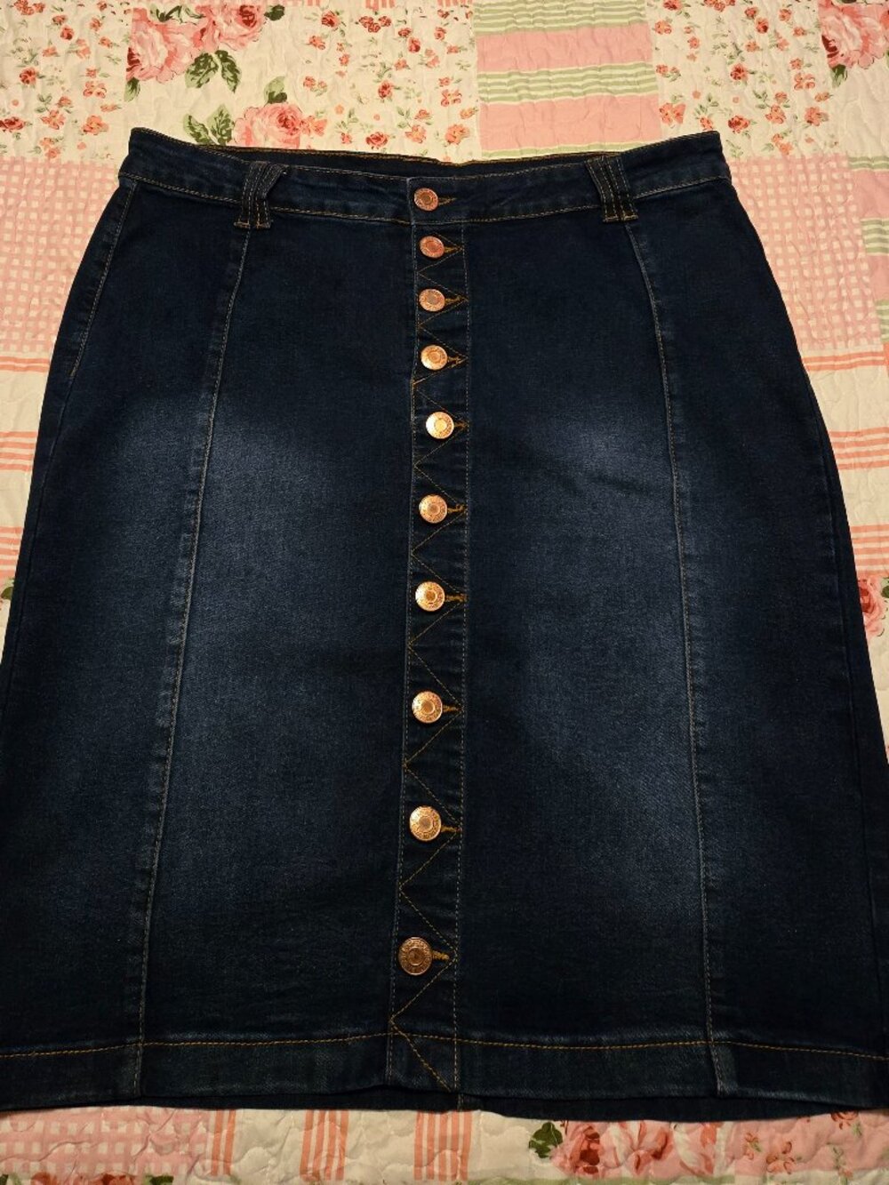 Denim Midi Skirt